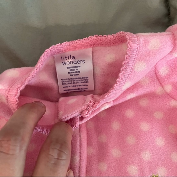 NWT Little Wonders Full Zip Fleece Bear Onesie - Size Newborn - Picture 2 of 6